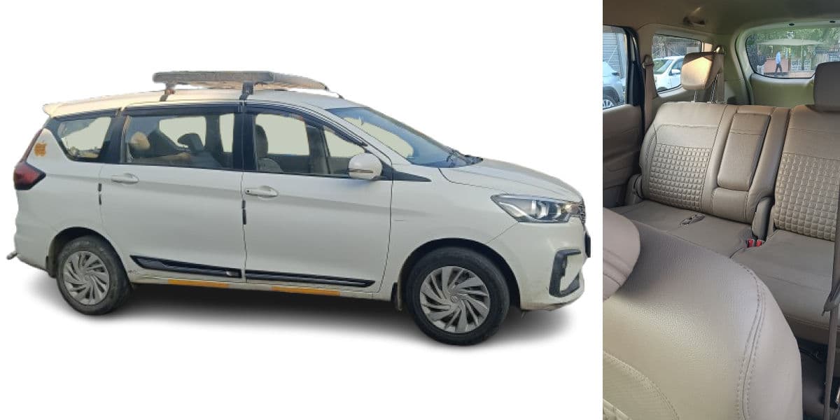 Comfortable Interior Seating of Maruti Ertiga Cab Rental Jaipur Maruti Ertiga Cab Rental Seating