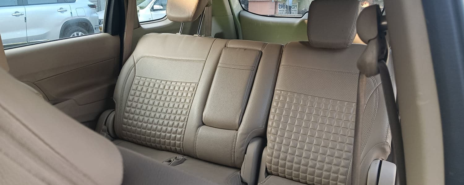 Premium Leather Back Seats of Ertiga Cab Rental in Jaipur Maruti Ertiga Cab Rental Jaipur Back Seat