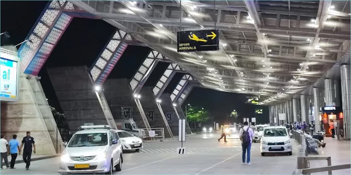 External Arrivals Gate at Jaipur International Airport Terminal Jaipur Airport Arrivals View