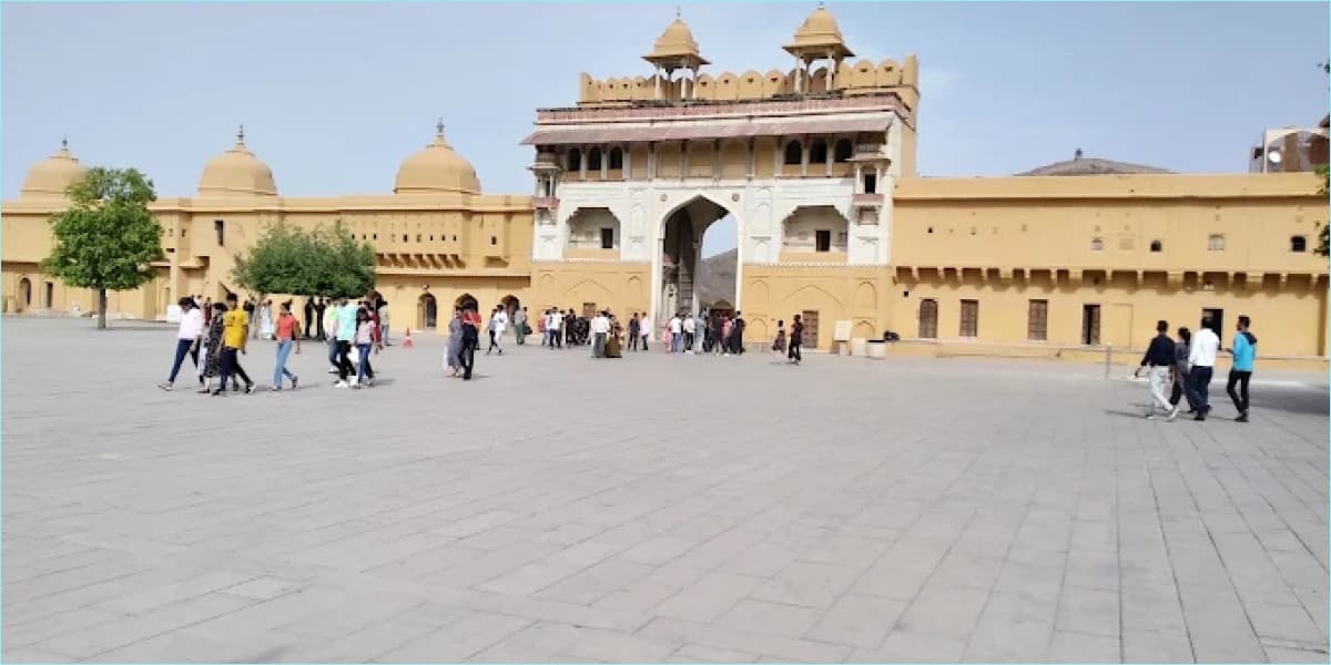 Main Courtyard Jaleb Chowk at Amber Fort Jaipur Rajasthan Jaleb Chowk Amer Fort