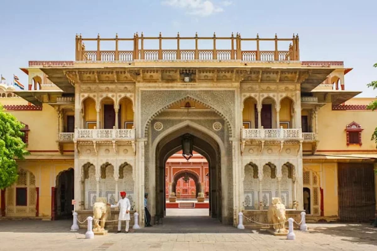 Grand Entrance Gate of City Palace in Jaipur Rajasthan City Palace Jaipur Entrance