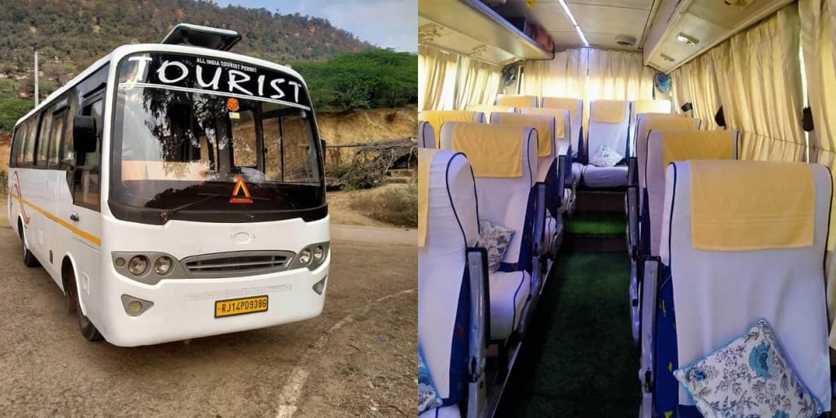 Comfortable Interior of 21 Seater Coach Rental in Jaipur 21 Seater Coach Rental Seats