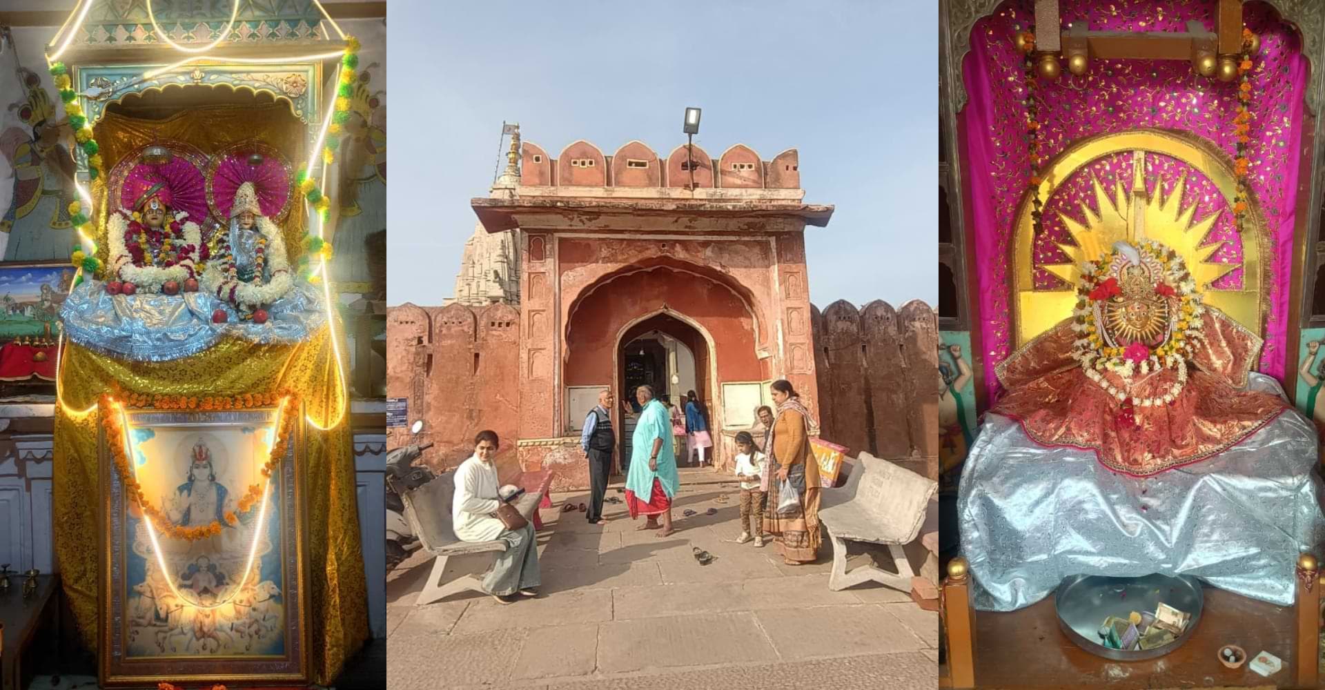 Red Sandstone Gate at Galta Ji Temple Jaipur Galta Ji Red Sandstone Gate