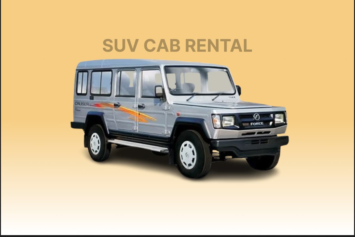 Force Trax Cruiser SUV Cab Rental in Agra Force Trax Cruiser Cab Rental in Agra