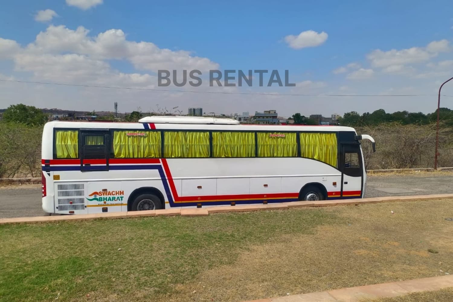 Premium 45 seater Scania bus rental service in Kota 45 seater Scania bus rental in Kota